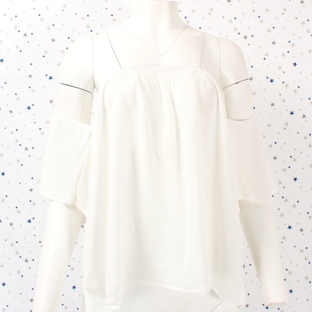 Plus Size Off Shoulder Blouse Top Off White